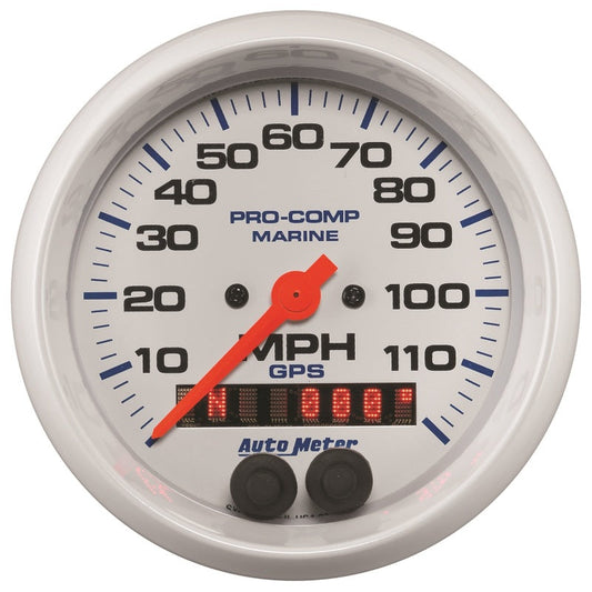 Autometer Gauge GPS Speedometer 3-3/8in 120 MPH Marine White Gauge - My Store