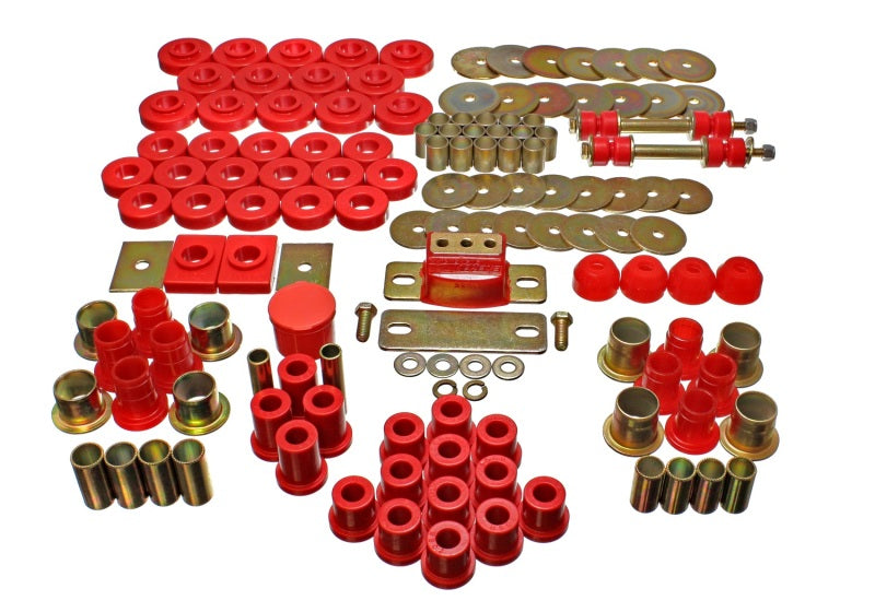 Energy Suspension 55-57 Chevrolet Belair/El Camino/Impala Red Hyper-Flex Master Bushing Set - Mammoth Racing -