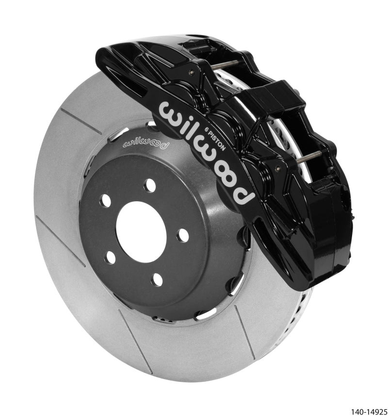 Wilwood Sx6r Front Brake Kit 15in Lug Drive Rotor Slotted Black w/ Lines 15+ Ford Mustang - My Store