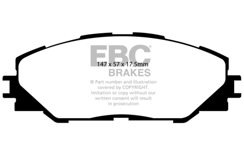 EBC 09-10 Pontiac Vibe 2.4 2WD Redstuff Front Brake Pads - My Store