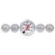 Autometer Arctic White GM 5 Pc Kit Box w/ Mech Speedo, Elec Oil Press, Water Temp, Volt, Fuel Level - My Store