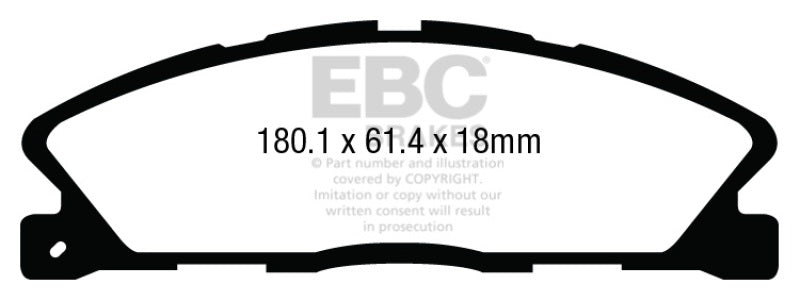 EBC 13+ Ford Taurus 3.5 Twin Turbo SHO Yellowstuff Front Brake Pads - My Store