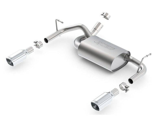 Borla 12-16 Jeep Wrangler 3.6L AT/MT 4WD Single Split Rr Exit Touring Exhaust (rear section only) - Mammoth Racing -