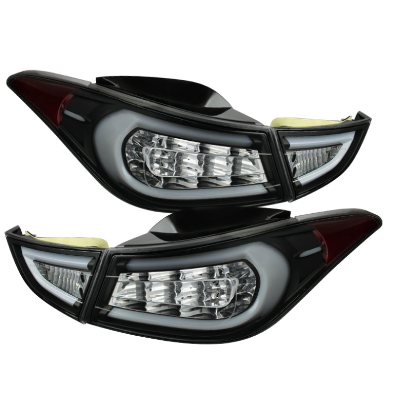 Spyder Hyundai Elantra 11-13 Light Bar LED Tail Lights Black ALT-YD-HYELAN11-LED-BK - Mammoth Racing -