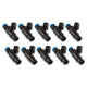 Injector Dynamics Id1050x Injectors 14mm (Black) Bottom Adaptors (Set of 10) - Mammoth Racing -