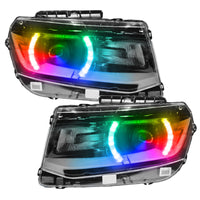 Oracle 14-15 Chevy Camaro RS Headlight DRL Upgrade Kit - ColorSHIFT w/ Simple Controller - Mammoth Racing -