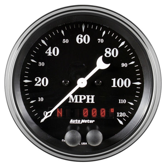 Auto Meter Gauge Speedometer 3 3/8in 120mph GPS Old Tyme Black - My Store