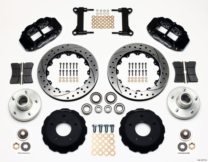 Wilwood Narrow Superlite 6R Front Hub Kit 13.06in Drilled Chevy C-10 60-87 CPP Drop Spindle - Mammoth Racing -