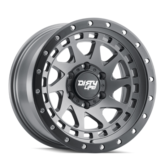 Dirty Life 9311 Enigma Pro 17x9/5x139.7 BP/-38mm Offset/108.1mm Hub Satin Graphite Wheel - Beadlock