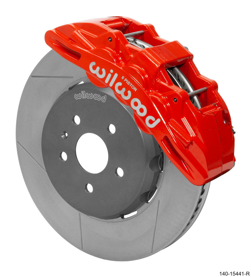 Wilwood Sx6r Front Brake Kit 15in Lug Drive Red Rotor w/ Lines 16-19 Chevrolet Camaro - My Store