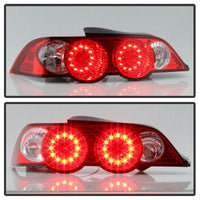 Spyder Acura RSX 02-04 LED Tail Lights Red Clear ALT-YD-ARSX02-LED-RC - Mammoth Racing -