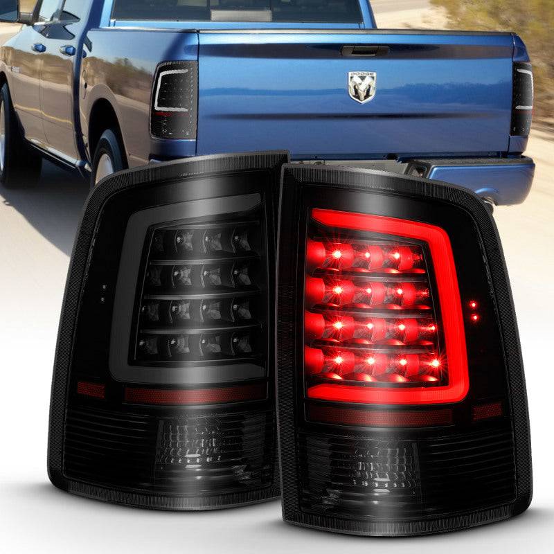 ANZO 2009-2018 Dodge Ram 1500 LED Taillight Plank Style Black w/Smoke Lens - My Store