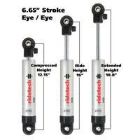 Ridetech HQ Series Shock Absorber Single Adjustable 6.65in Stroke Eye/Eye Mounting 12.15in x 18.8in - Mammoth Racing -