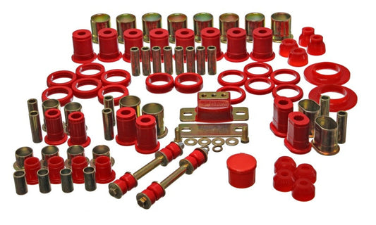 Energy Suspension 66-72 Oldsmobile Cutlass/442/F-85/Europa Red Hyper-flex Master Bushing Set - My Store