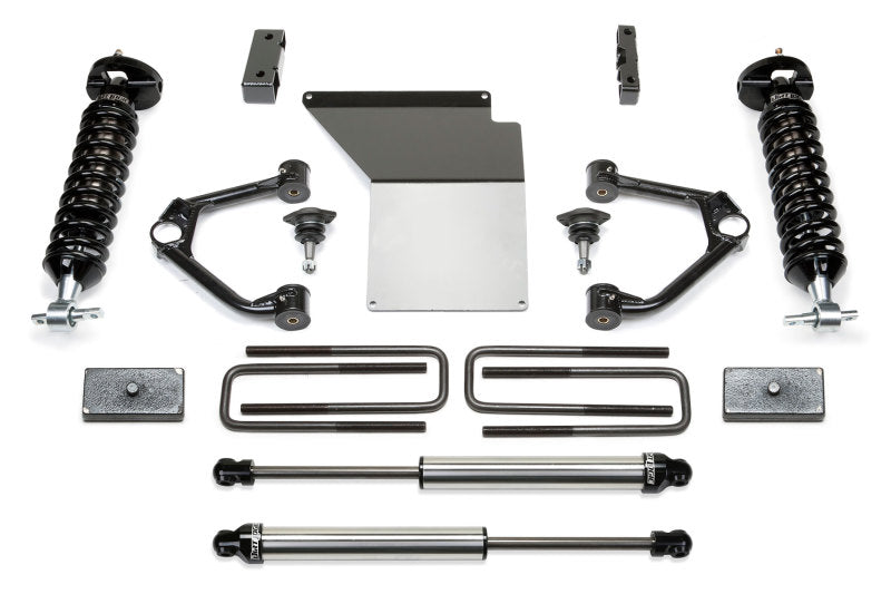 Fabtech 14-18 GM K1500 w/OE Alum. UCA 4in Budget UCA System w/DL 2.5 Coilovers & Rear DL Shocks - Mammoth Racing -