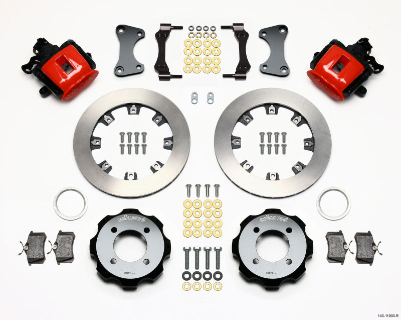 Wilwood Combination Parking Brake Rear Kit 11.75in Red 2011 Fiesta Rear - Mammoth Racing -