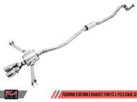 AWE Tuning 2016+ Honda Civic Si Touring Edition Exhaust w/Front Pipe & Dual Diamond Black Tips - My Store
