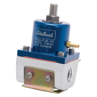 Edelbrock Fuel Pressure Regulator EFI 180 GPH 35-90 PSI -6 In/Out -6 Return Blue/Clear - My Store