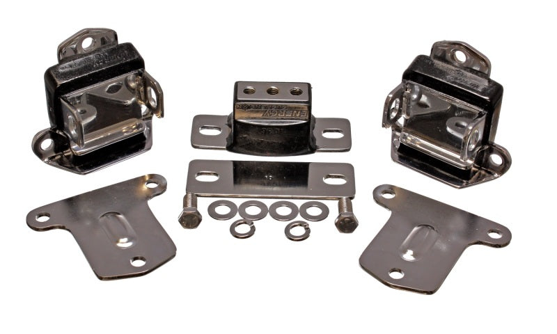 Energy Suspension 67-72 Chevrolet Camaro Black Motor and Transmision Mounts; Chrome Finish - Mammoth Racing -