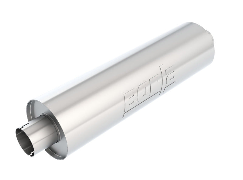 Borla Heavy Duty (Truck) Muffler - 3in Center-Center 24in x 6.75in Round (Notched) - My Store