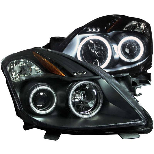 ANZO 2008-2009 Nissan Altima (2 Door ONLY) Projector Headlights w/ Halo Black (CCFL) - My Store