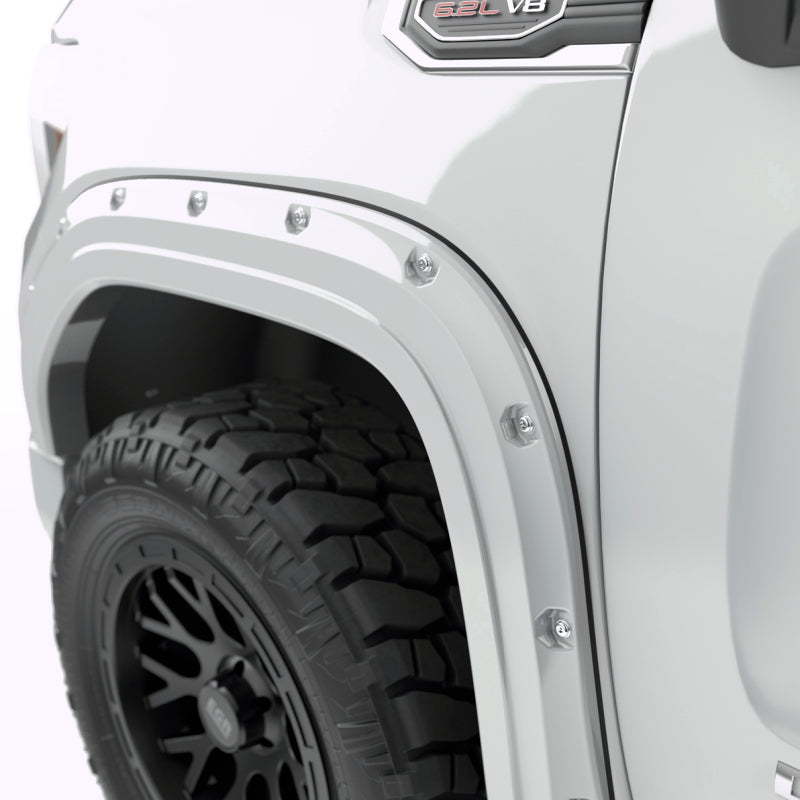 EGR 19-23 Gmc Sierra 1500 Summit Traditional Bolt-On Look Fender Flares White Set Of 4 - Mammoth Racing -
