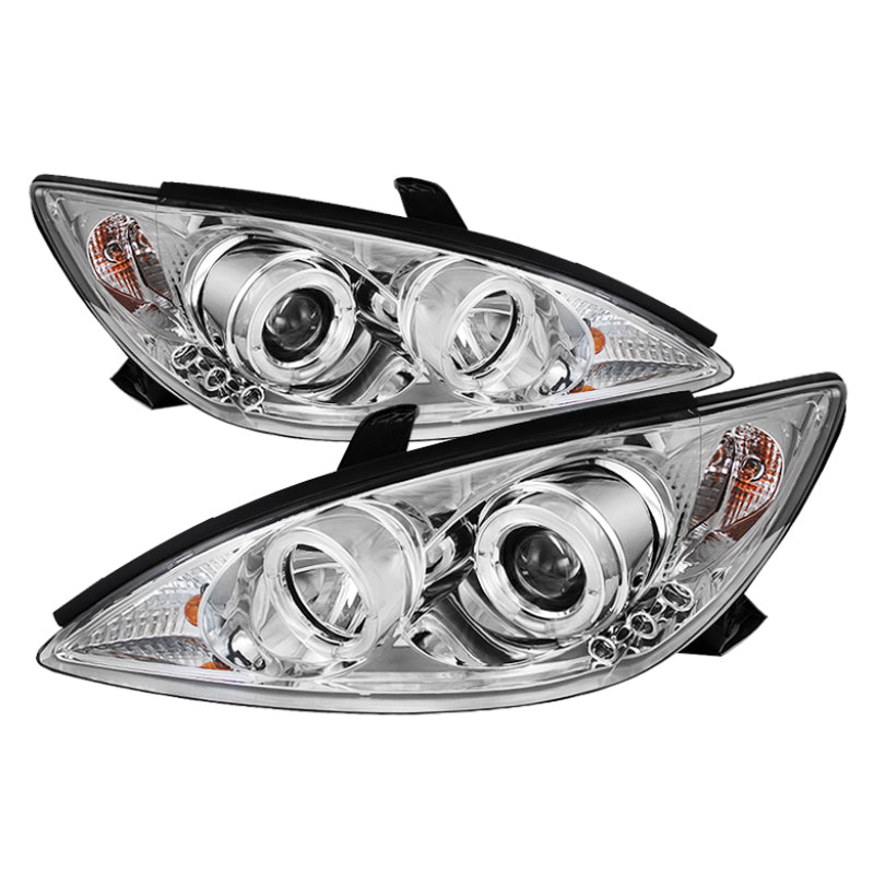 Spyder Toyota Camry 02-06 Projector Headlights LED Halo LED Chrome High H1 Low H1 PRO-YD-TCAM02-HL-C - Mammoth Racing -