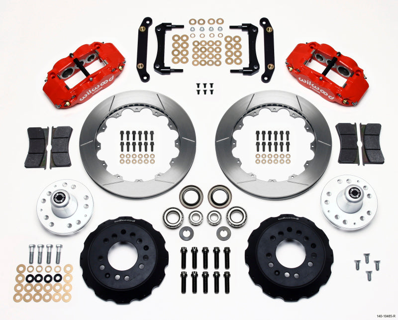 Wilwood Narrow Superlite 6R Front Hub Kit 12.88in Red 70-78 Camaro (*Line Kit Needed*) - Mammoth Racing -