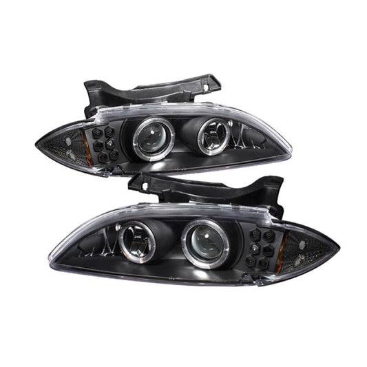 Spyder Chevy Cavalier 95-99 Projector Headlights LED Halo replaceanle LEDs Blk PRO-YD-CCAV95-BK - Mammoth Racing -