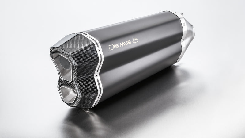 Remus 18-20 BMW R 1250 GS/Adventure (Euro 4) Remus 8 Black Race Slip On (Connection Tube Req) - Mammoth Racing -