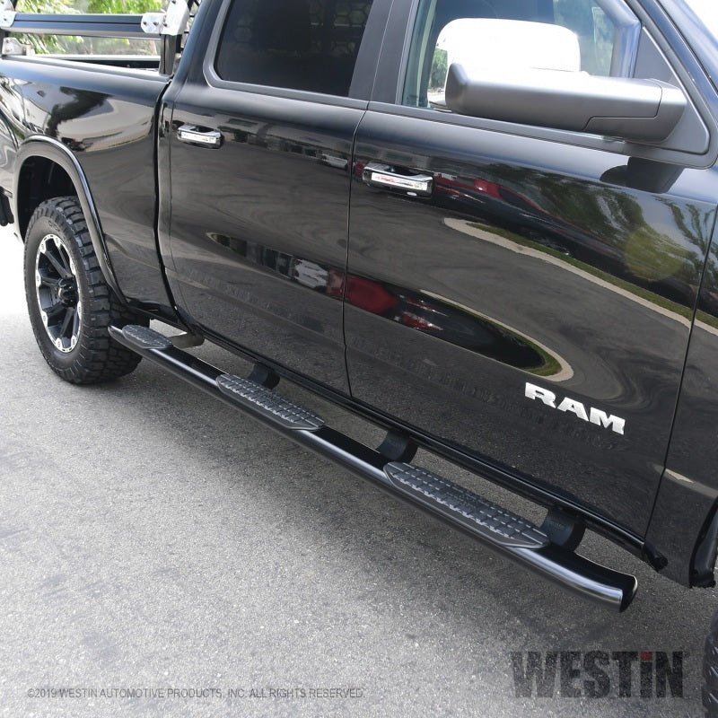 Westin 19-22 RAM 1500 CC 5ft7in. Bed (Excl. Classic) PRO TRAXX 5 W2W Oval Nerf Step Bars - Black - Mammoth Racing -
