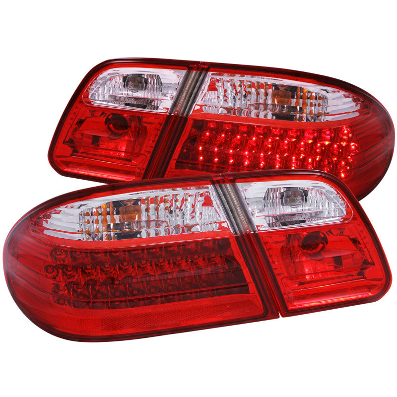 ANZO 1996-2002 Mercedes Benz E Class W210 LED Taillights Red/Clear - Mammoth Racing -