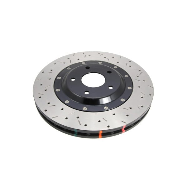 DBA 16+ Chevy Camaro ZL1 Front Drilled/Slotted 5000 Series 2 Piece Rotor Assembled w/ Black Hat - Mammoth Racing -