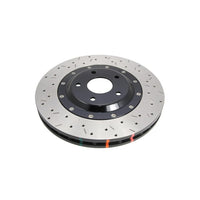 DBA 16+ Chevy Camaro ZL1 Front Drilled/Slotted 5000 Series 2 Piece Rotor Assembled w/ Black Hat - Mammoth Racing -
