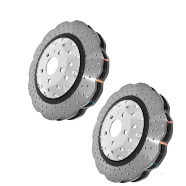 DBA 14-17 Audi A8 Quattro Front Slotted 5000 Series 2 Piece Rotor Assembled w/ Black Hat Drill/Dimp - Mammoth Racing -