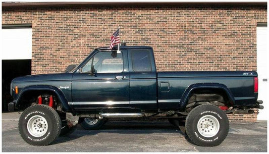 Bushwacker 83-92 Ford Ranger Cutout Style Flares 2pc 72.0/84.0in Bed - Black - Mammoth Racing -