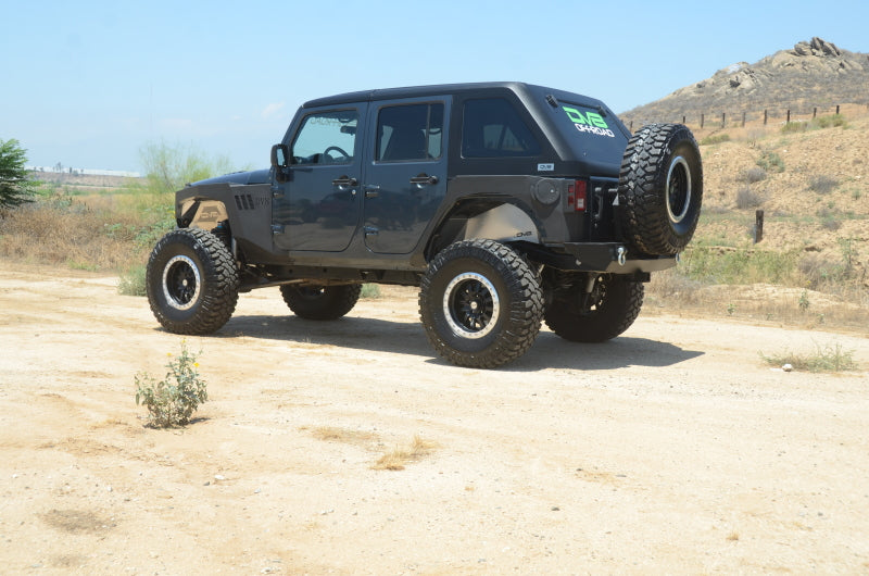 DV8 Offroad 07-18 Jeep Wrangler JK 2 Piece Fast Back Hard Top 4 Door - Black (DS Only) - Mammoth Racing -