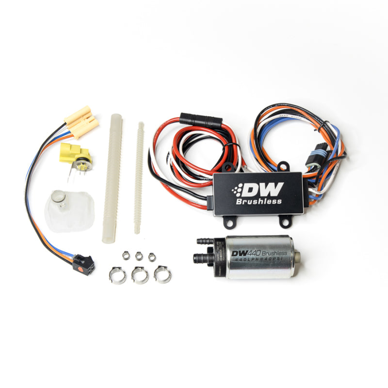DeatschWerks DW440 440lph Brushless Fuel Pump w/ PWM Controller & Install Kit 11-14 Ford Mustang GT - Mammoth Racing -
