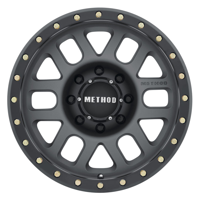 Method Mr309 Grid 18x9 +18mm Offset 8x6.5 130.81mm CB Titanium/Black Street Loc Wheel - Mammoth Racing -