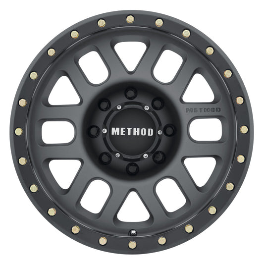 Method Mr309 Grid 18x9 +18mm Offset 8x6.5 130.81mm CB Titanium/Black Street Loc Wheel