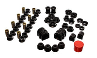 Energy Suspension 91-02 Saturn S Series Coupe/Sedan/Wagon Black Hyper-Flex Master Bushing Set - Mammoth Racing -