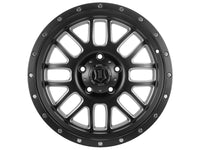 Icon Alpha 20x9 8x6.5 19mm Offset 5.75in BS 125.2mm Bore Satin Black/Milled Windows Wheel - Mammoth Racing -