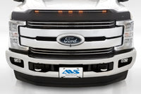 AVS 2017-2019 Ford F250 Super Duty Aeroskin Low Profile Hood Shield w/ Lights - Black - Mammoth Racing -