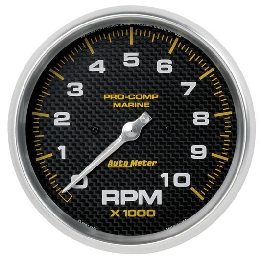 Autometer Marine Carbon Fiber 5in 10K RPM In-Dash Tachometer Gauge - My Store