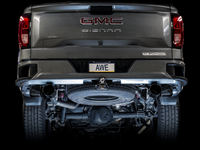 AWE Tuning 4th Gen GM 1500 5.3L 0FG Catback Split Rear Exit (Flat Bumper) - Dual Diamond Tips - Mammoth Racing -