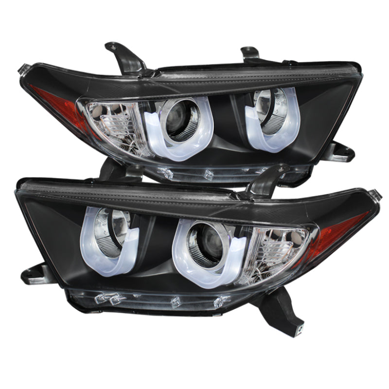 Spyder Toyota Highlander 11-13 Projector Headlights 3D DRL Blk PRO-YD-THLAN11-3DDRL-BK - Mammoth Racing -