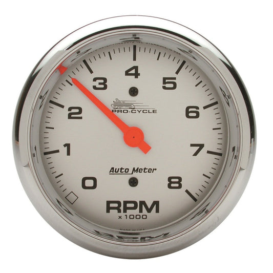 Autometer Pro-Cycle Gauge Tach 3 3/4in 8K Rpm 2&4 Cylinder Silver - My Store