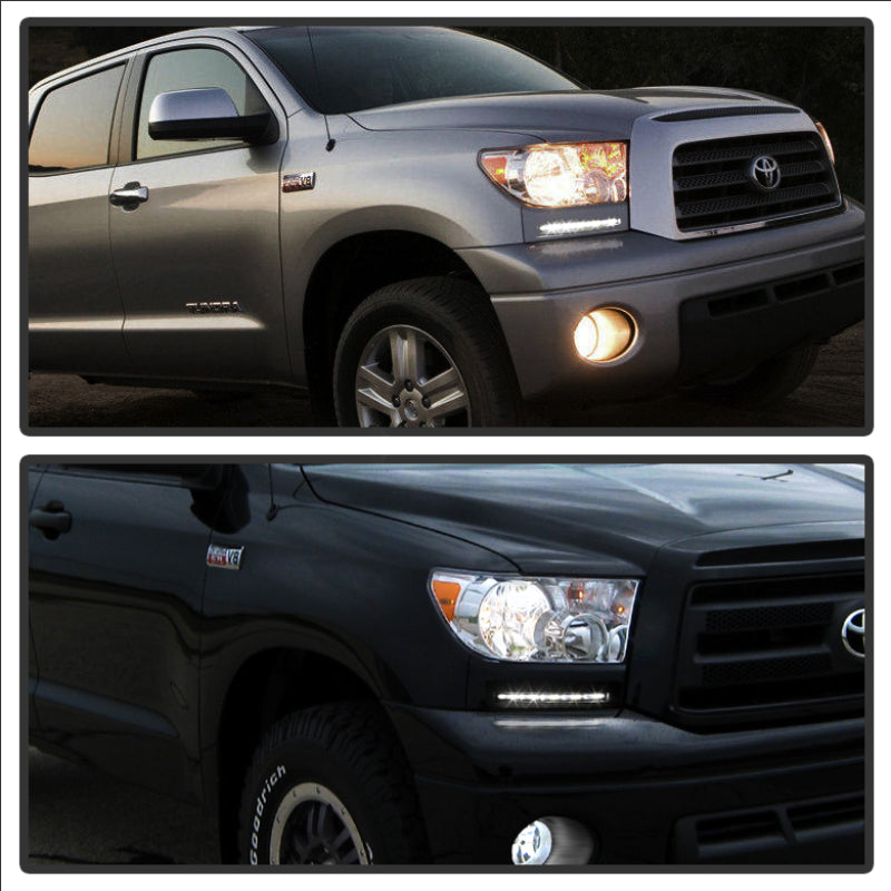 Spyder Toyota Tundra 07-13 Daytime LED Running Lights wo/switch Silver FL-DRL-TTU07-SIL - Mammoth Racing -