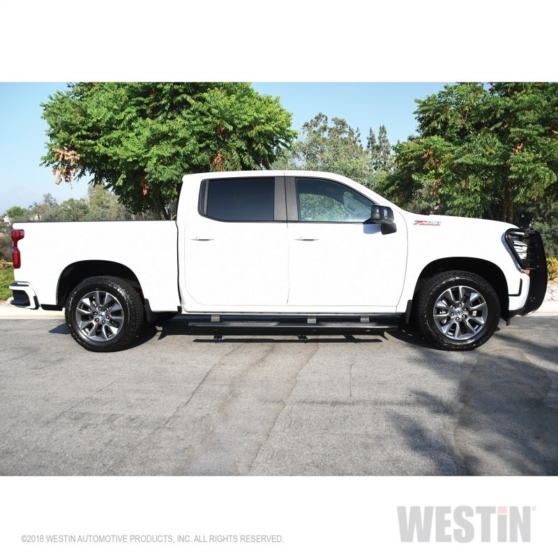 Westin 2019 Chevrolet Silverado/Sierra 1500 Crew Cab Non LD PRO TRAXX 4 Oval Nerf Step Bars - Black - Mammoth Racing -
