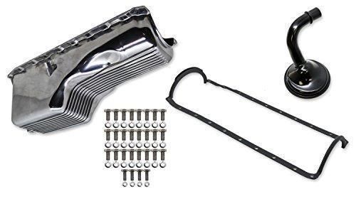 Weiand 6542fwnd Aluminum Oil Pan Kit 4 Quart Finned Aluminum Incl. Oil Pan/Gasket/Pump Pickup/Hardware Polished Finish Aluminum Oil Pan Kit - My Store